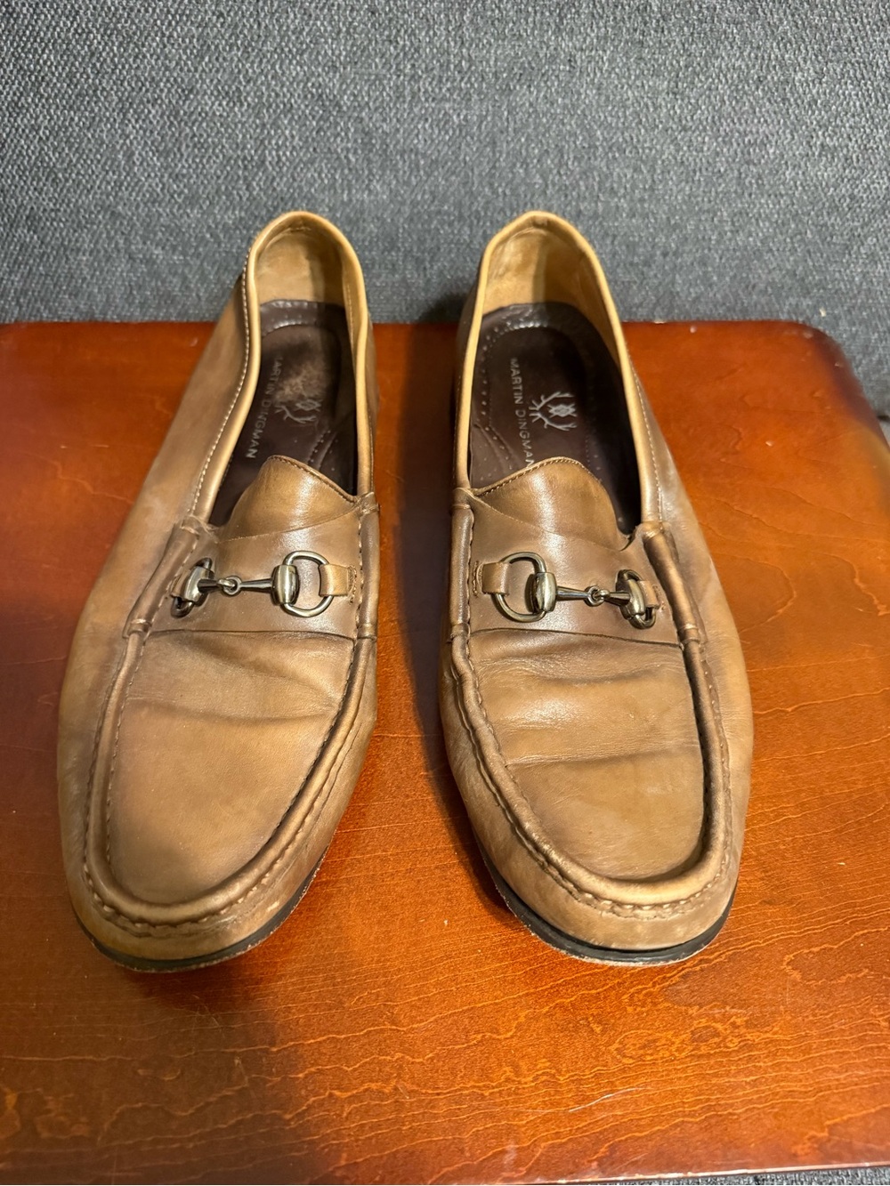 Martin Dingman Tan Leather Horsebit Loafers